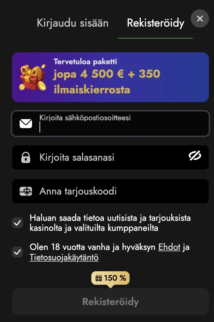 Oscarspin registyration